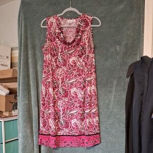 Pink Paisley Sleeveless Dress